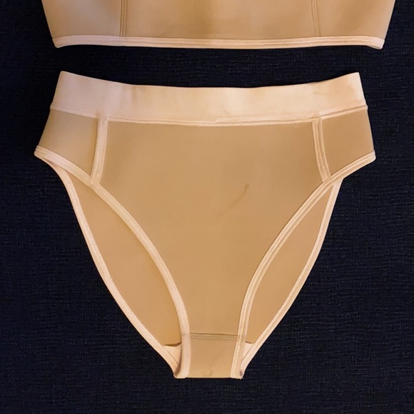 MEW Tan and Pink Neoprene Bikini - Picture 2 of 6